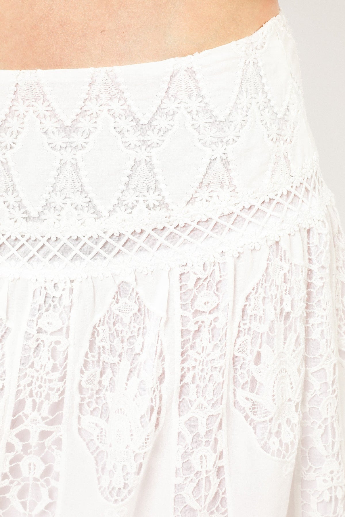 Applique Lace Combo Skirt | Anna Sui