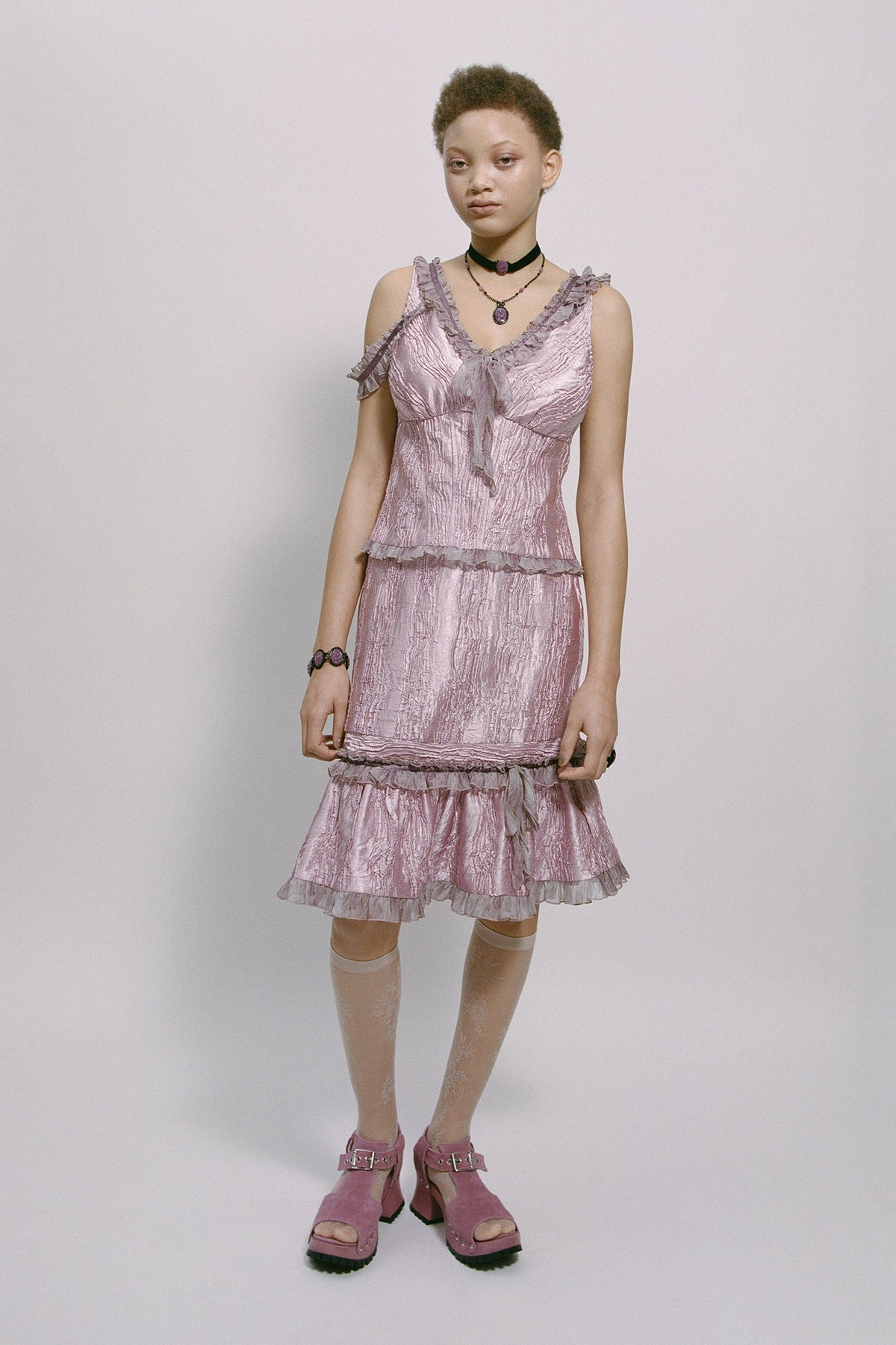 Crushed Satin Bow Top | Anna Sui