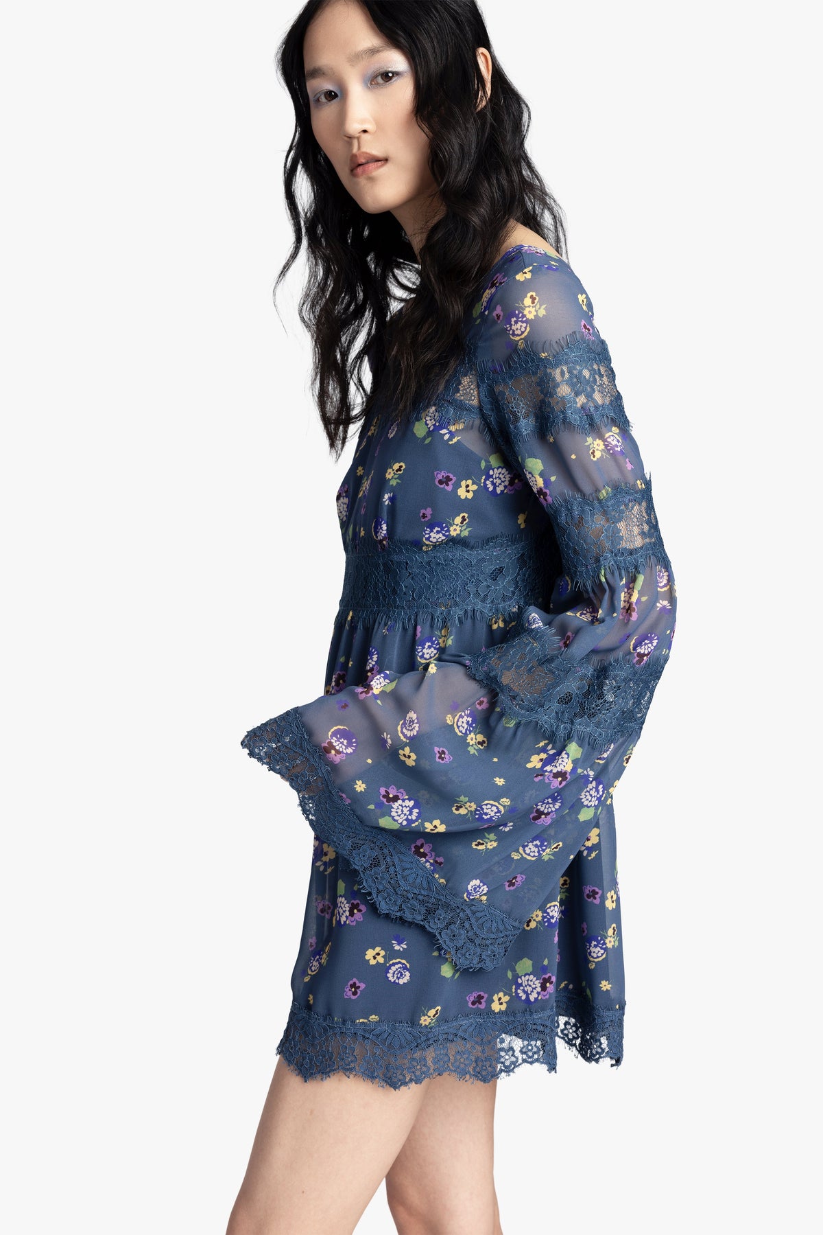 Night Blooming Chiffon Dress | Anna Sui