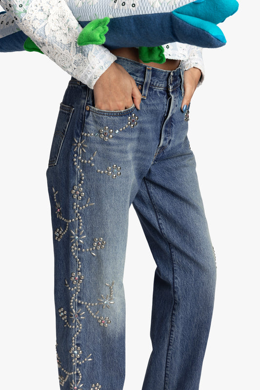 Studded Denim Jeans | Anna Sui