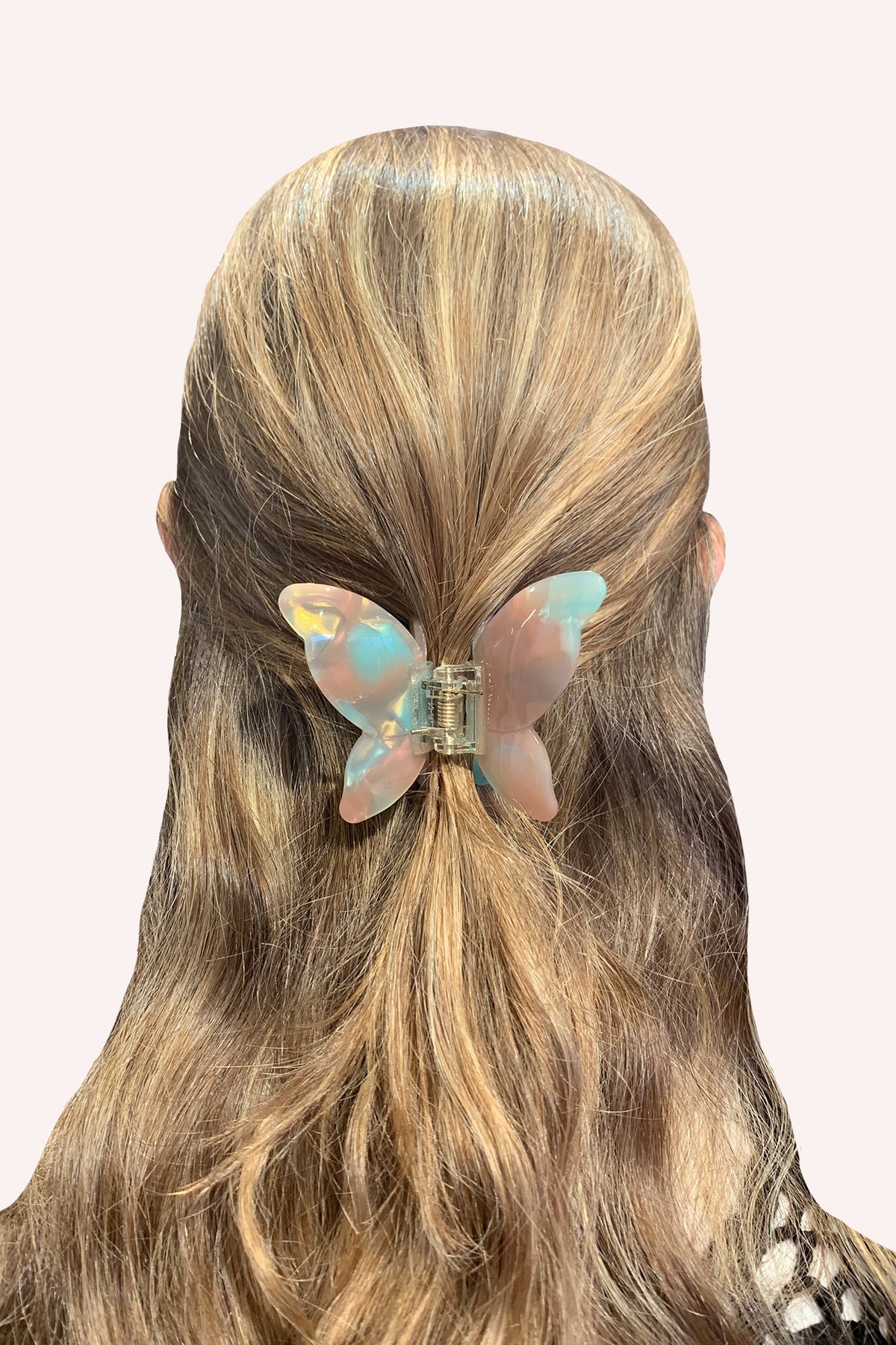 Large Gemstone Butterfly Jaw Clip - Minty-Sand | Anna Sui