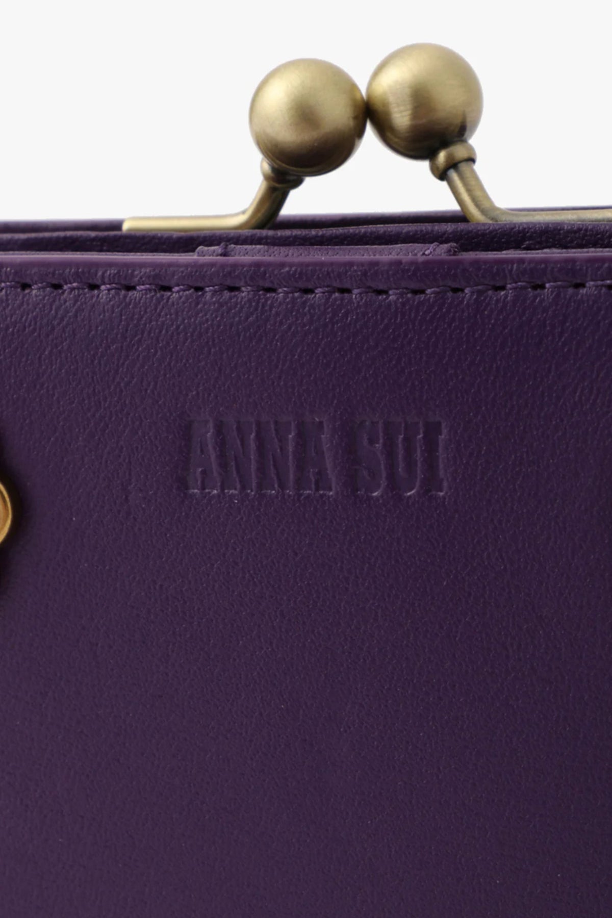 Purple Retro Button Small Wallet | Anna Sui