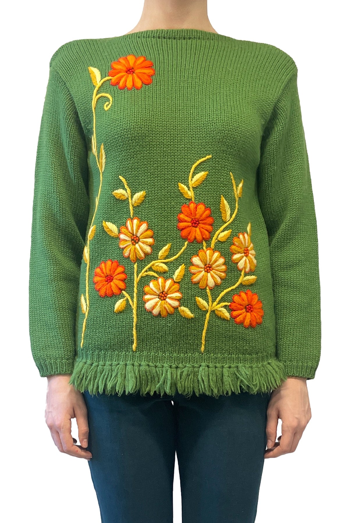 Vintage Embroidered Floral Sweater | Anna Sui