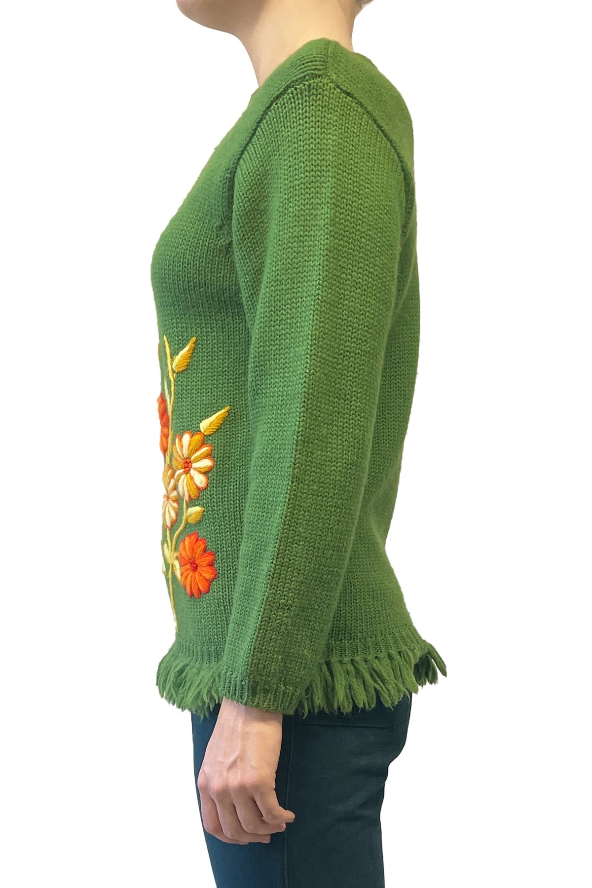 Vintage Embroidered Floral Sweater | Anna Sui