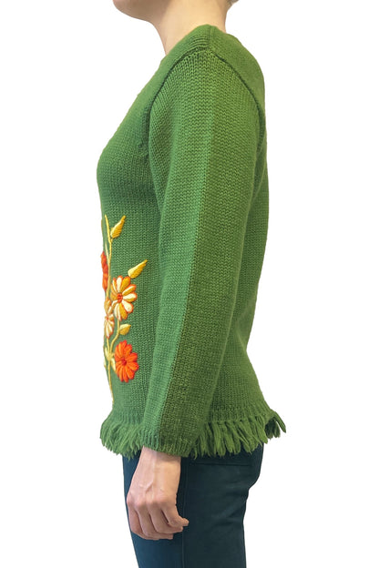 Vintage Embroidered Floral Sweater | Anna Sui