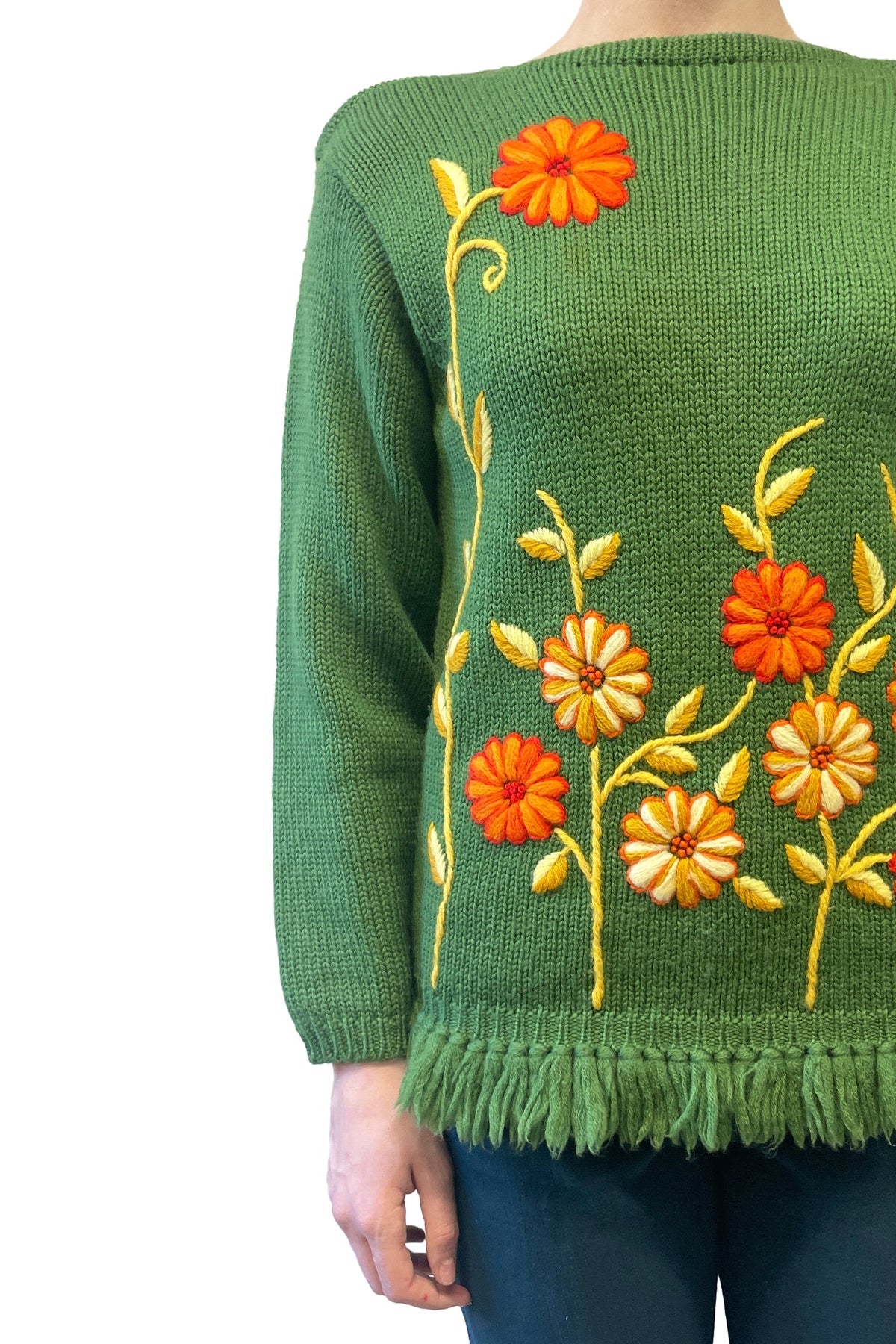Vintage Embroidered Floral Sweater | Anna Sui
