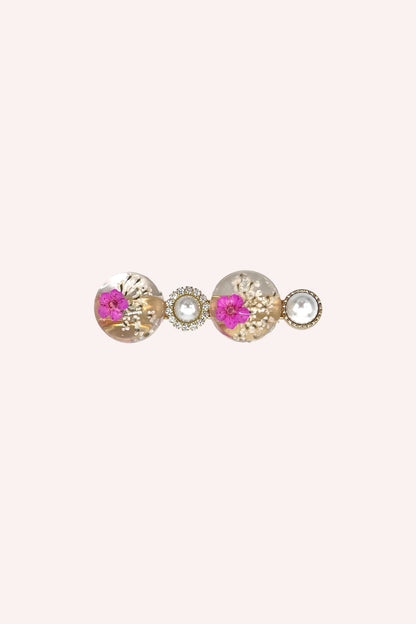 Pink Flower and Pearls Clamp Clip | Anna Sui