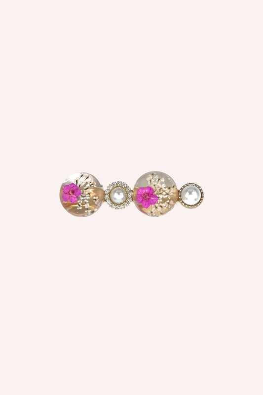 Pink Flower and Pearls Clamp Clip | Anna Sui