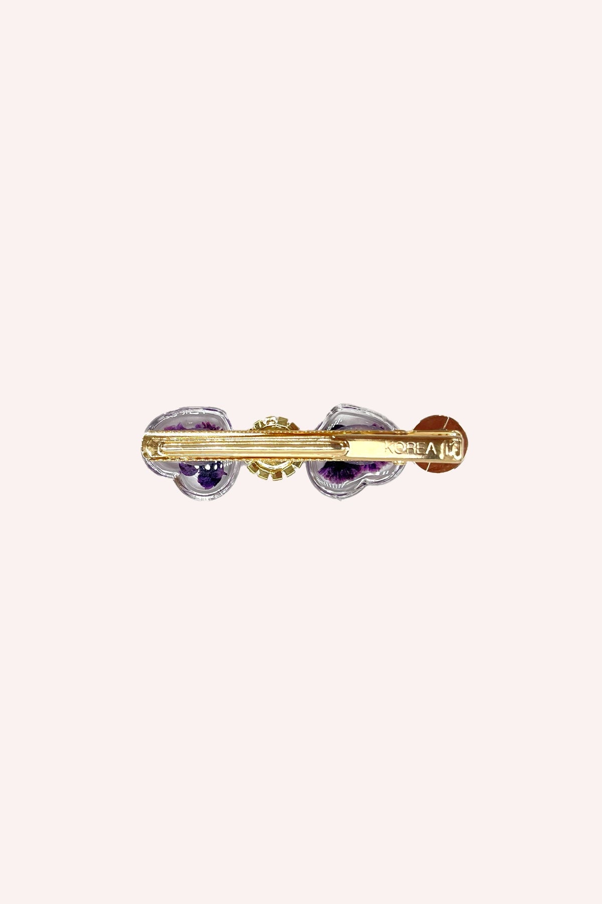 Purple Flower Hearts and Pearls Clamp Clip | Anna Sui