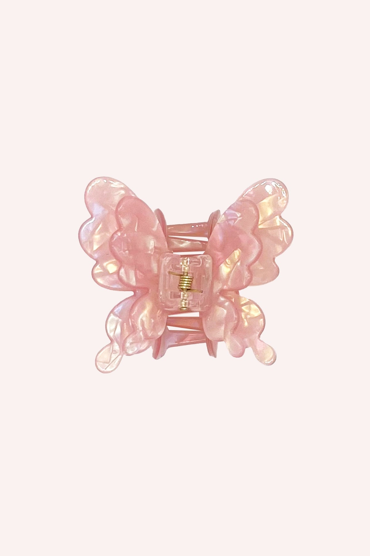 Pastel Iridescent Butterfly Jaw Clip Pink | Anna Sui