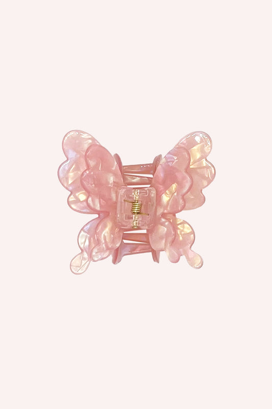 Pastel Iridescent Butterfly Jaw Clip Pink | Anna Sui