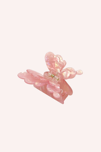 Pastel Iridescent Butterfly Jaw Clip Pink | Anna Sui