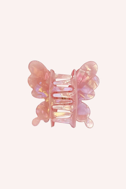 Pastel Iridescent Butterfly Jaw Clip Pink | Anna Sui