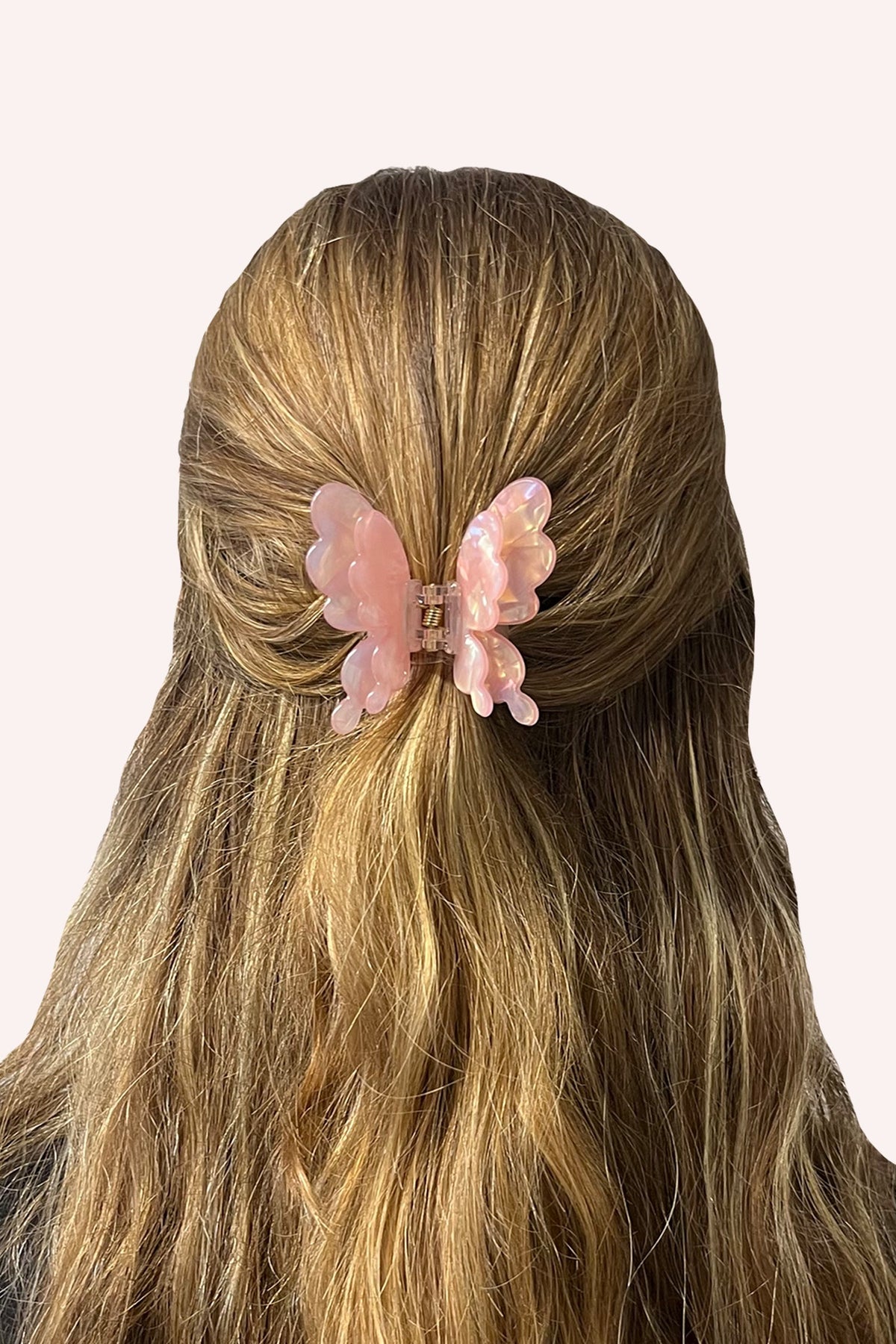 Pastel Iridescent Butterfly Jaw Clip Pink | Anna Sui