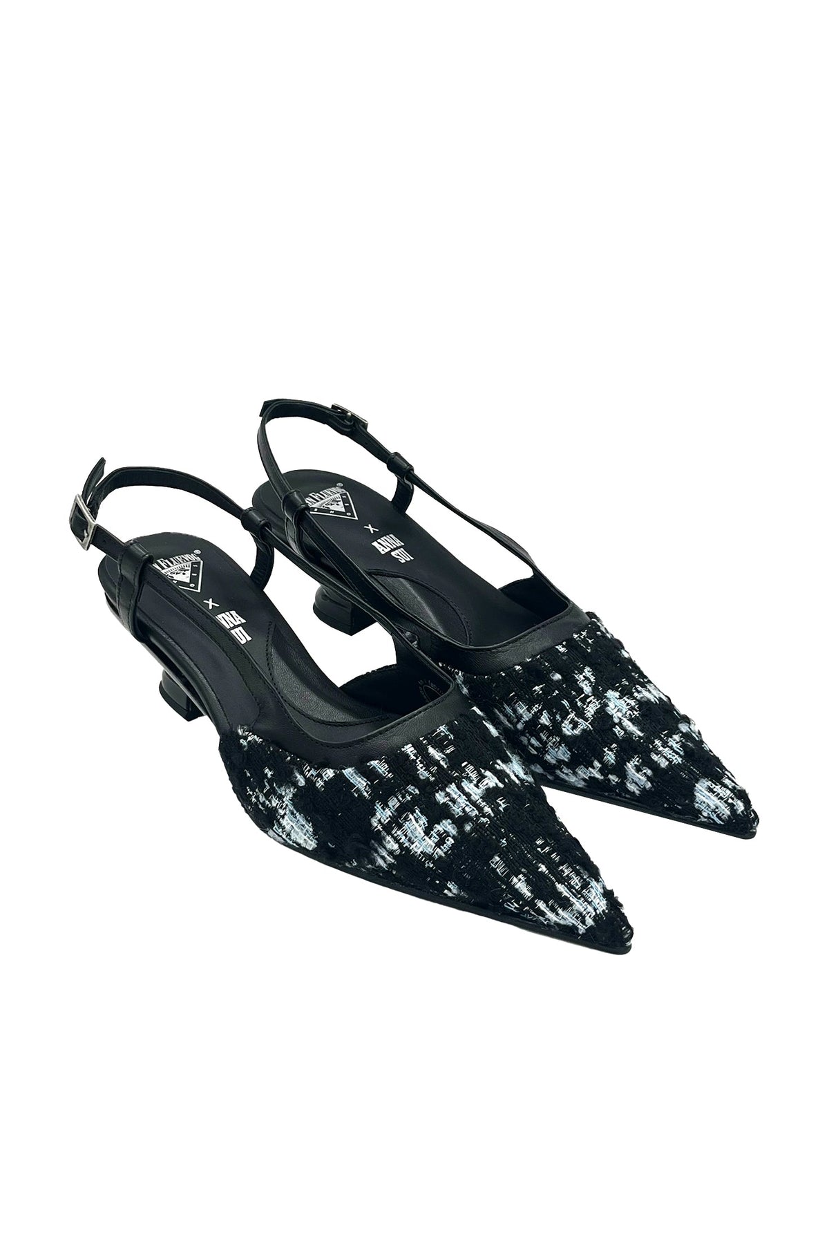 John Fluevog x Anna Sui Tweed Slingback | Anna Sui