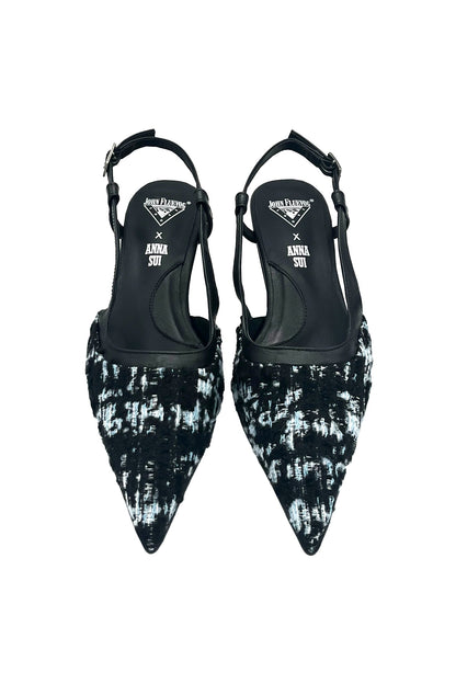 John Fluevog x Anna Sui Tweed Slingback | Anna Sui