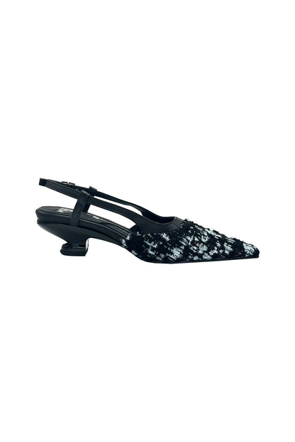 John Fluevog x Anna Sui Tweed Slingback | Anna Sui