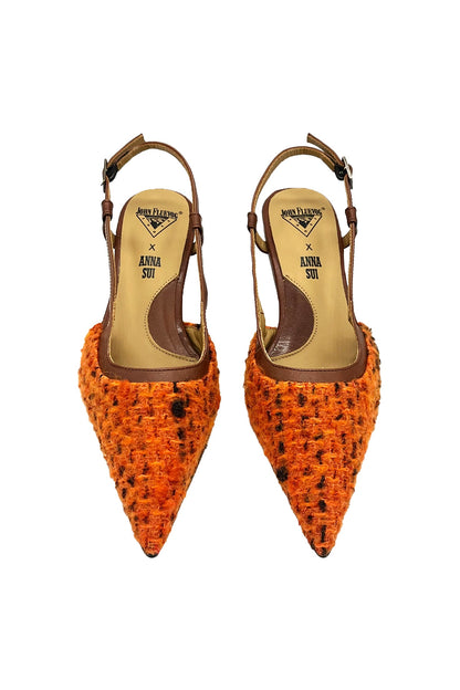 John Fluevog x Anna Sui Marmalade Tweed Slingback | Anna Sui