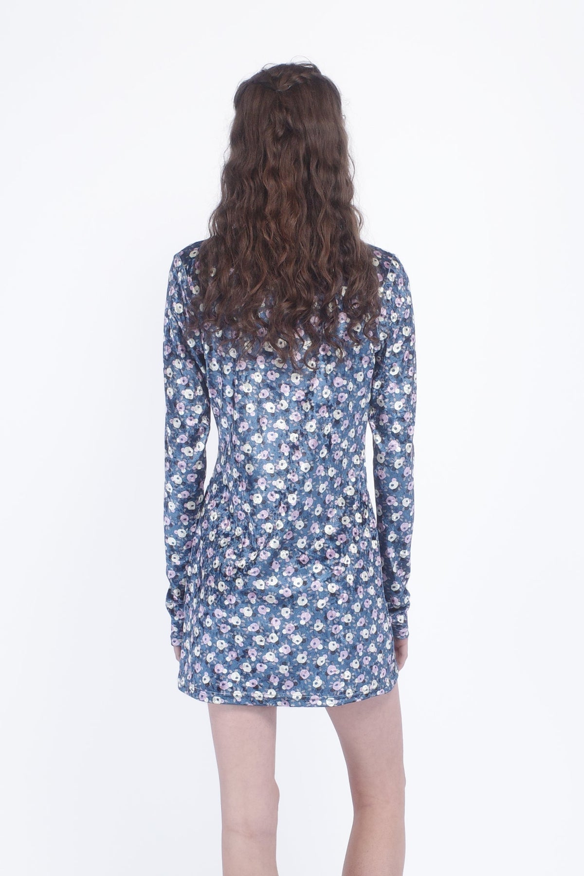 Posie Stretch Velvet Turtleneck Dress | Anna Sui