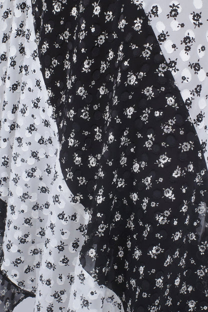 Ditsy Dot Chiffon Contrast Flowy Skirt | Anna Sui
