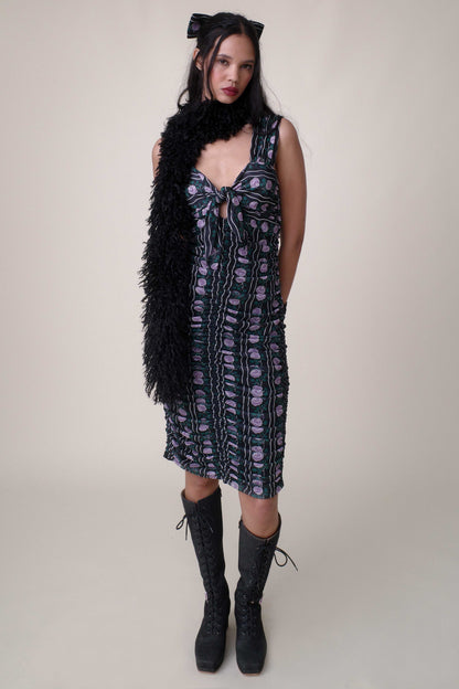 Rosetti Mesh Ruched Tie Dress | Anna Sui