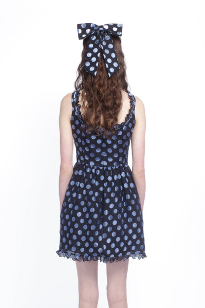 Dot Chiffon Ruffle Mini Dress | Anna Sui