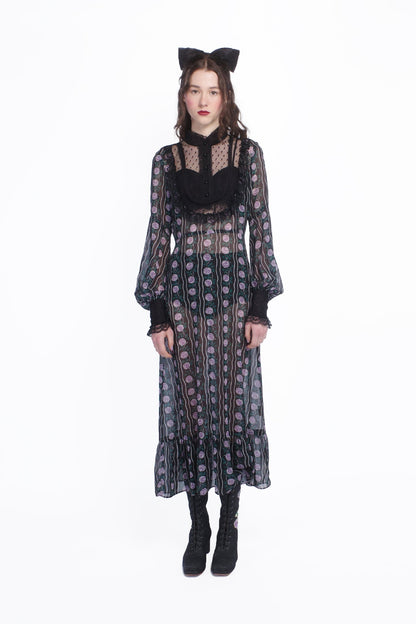Rosetti Chiffon Victorian Bib Dress | Anna Sui