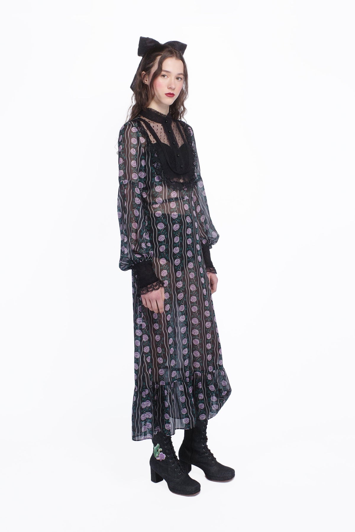 Rosetti Chiffon Victorian Bib Dress | Anna Sui