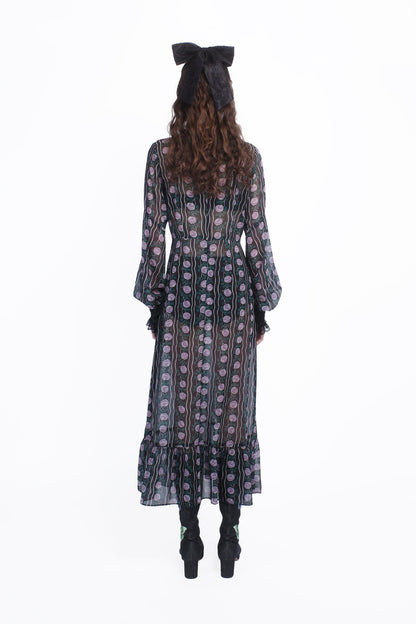 Rosetti Chiffon Victorian Bib Dress | Anna Sui