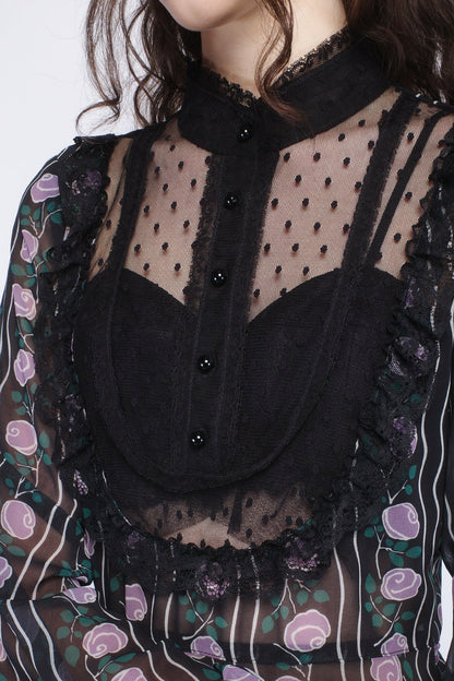 Rosetti Chiffon Victorian Bib Dress | Anna Sui