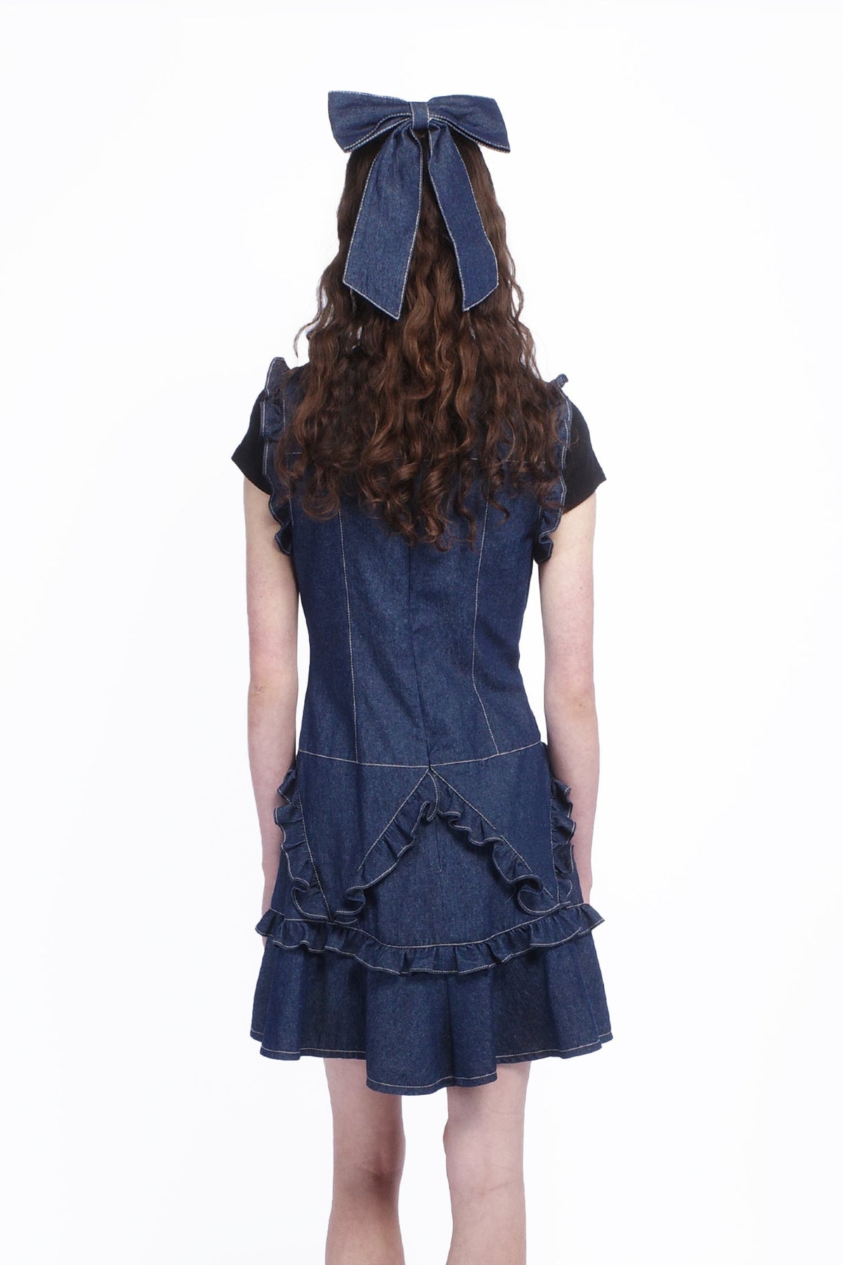 Denim Ruffle Dress | Anna Sui