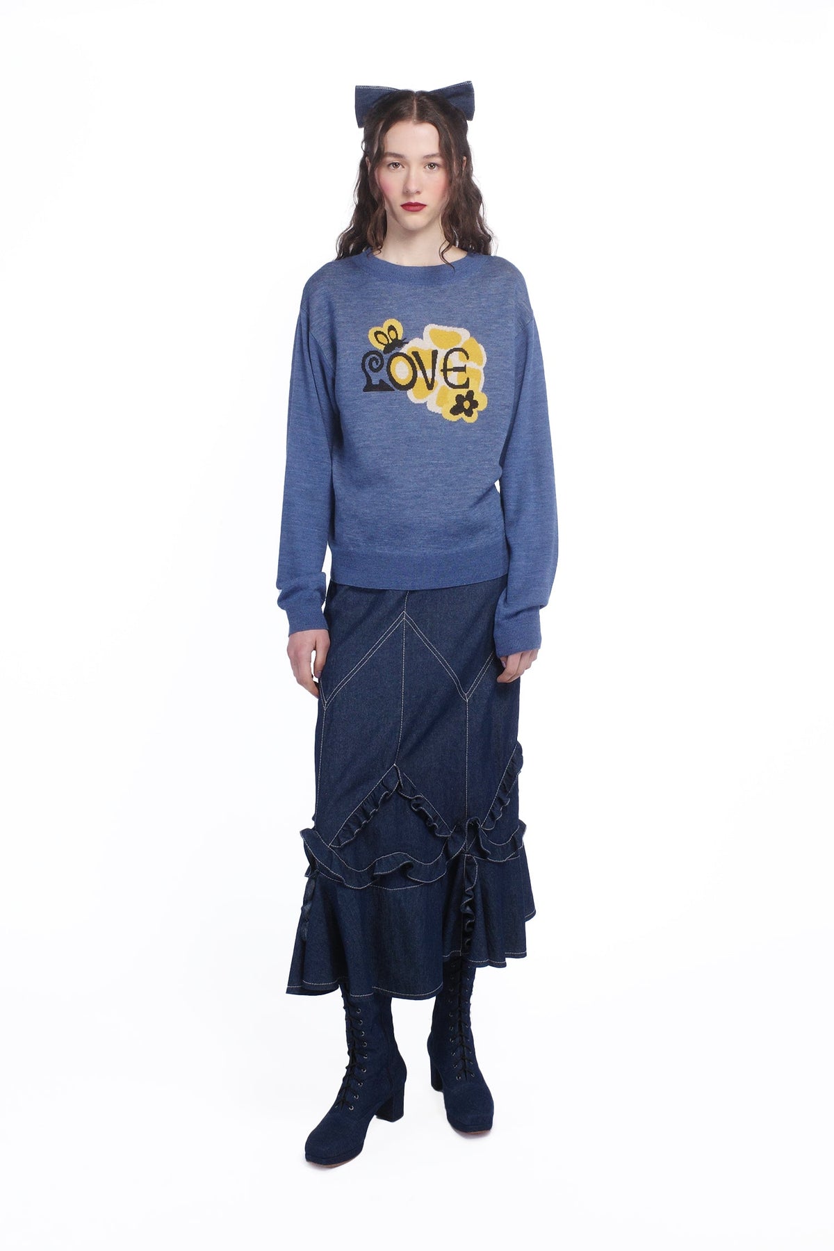 Knitwear Love Sweater Cornflower | Anna Sui
