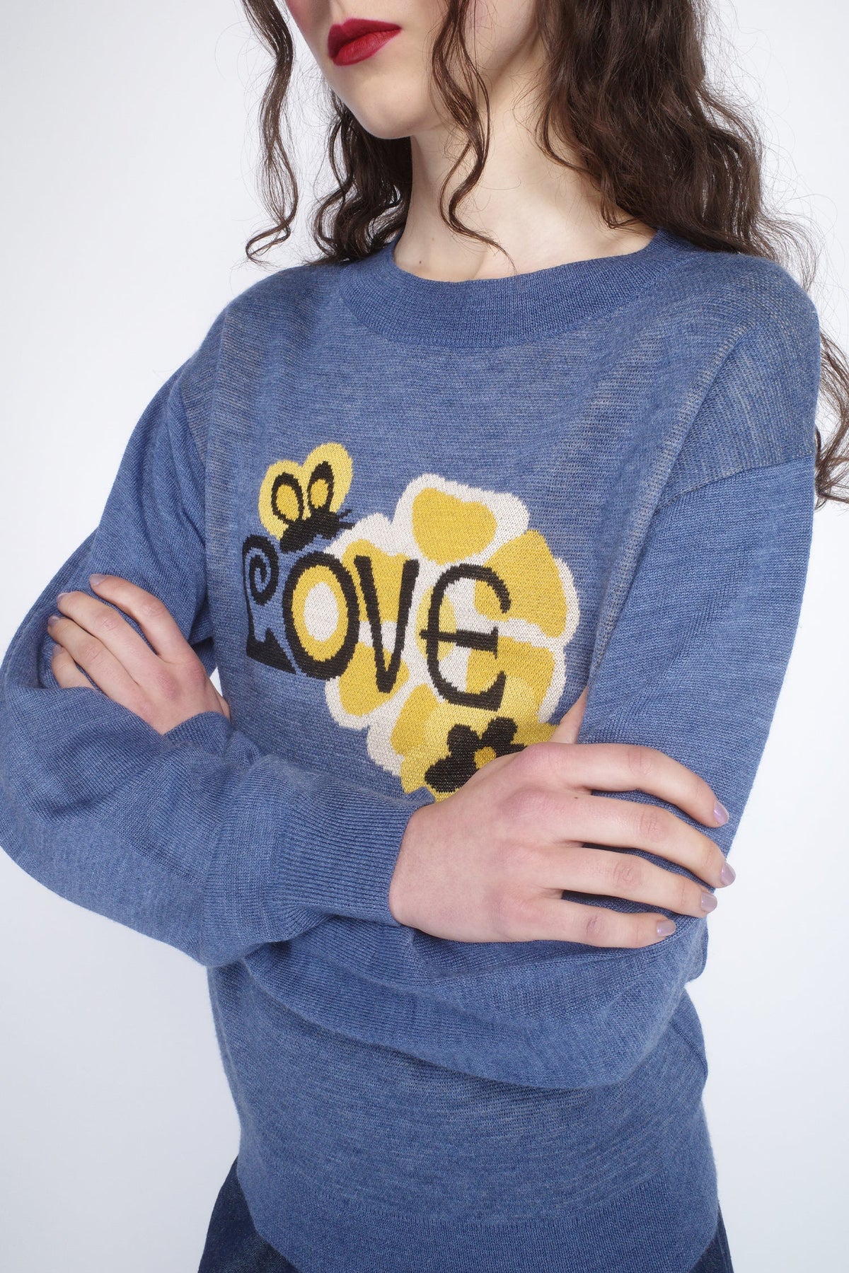 Knitwear Love Sweater Cornflower | Anna Sui