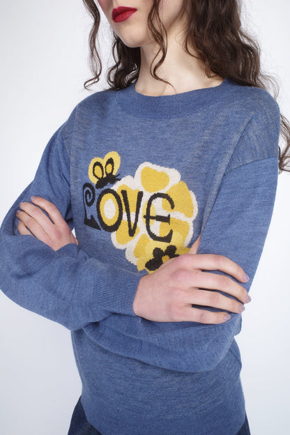 Knitwear Love Sweater Cornflower | Anna Sui
