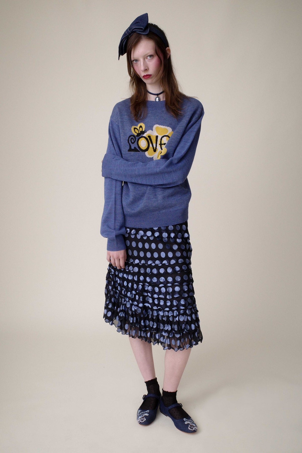 Knitwear Love Sweater Cornflower | Anna Sui
