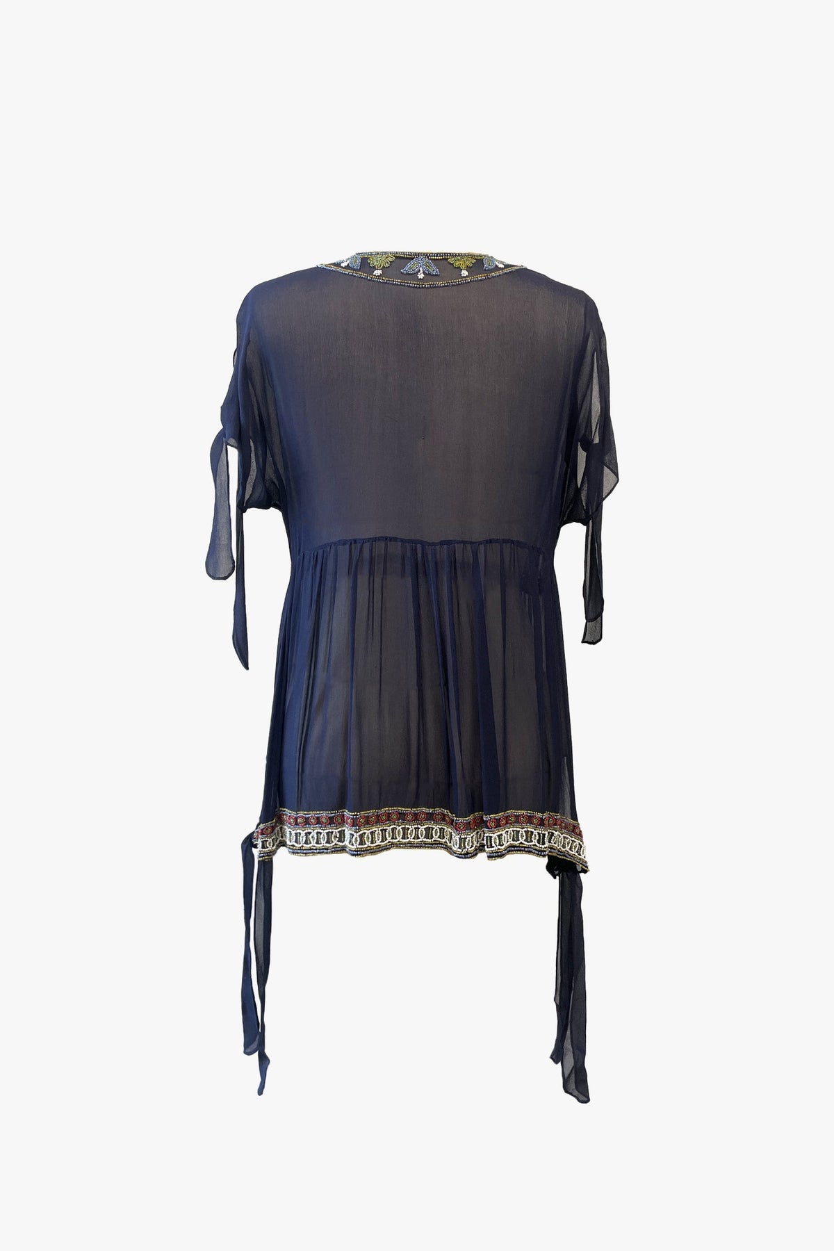 Anna Sui Silk Beaded Top | Anna Sui