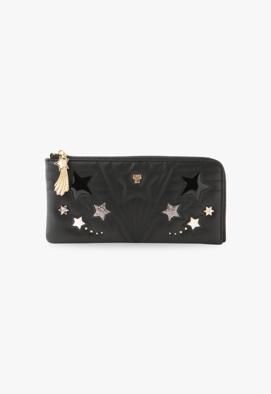 Starstruck Half-Zip Wallet - Black | Anna Sui