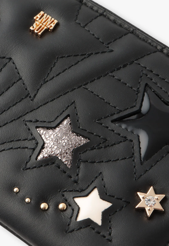 Starstruck Half-Zip Wallet - Black | Anna Sui