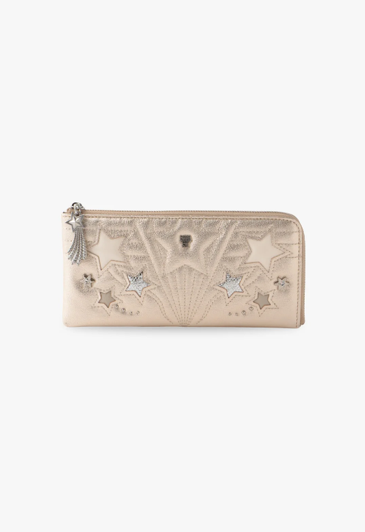 Starstruck Half-Zip Wallet - Gold | Anna Sui