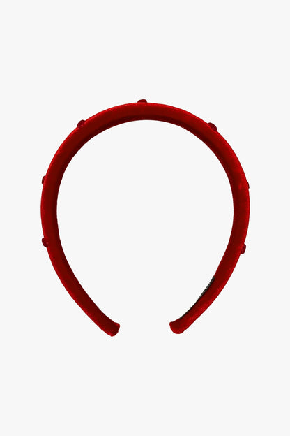 Heartfelt Velvet Headband - Red | Anna Sui