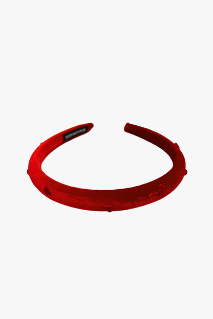 Heartfelt Velvet Headband - Red | Anna Sui