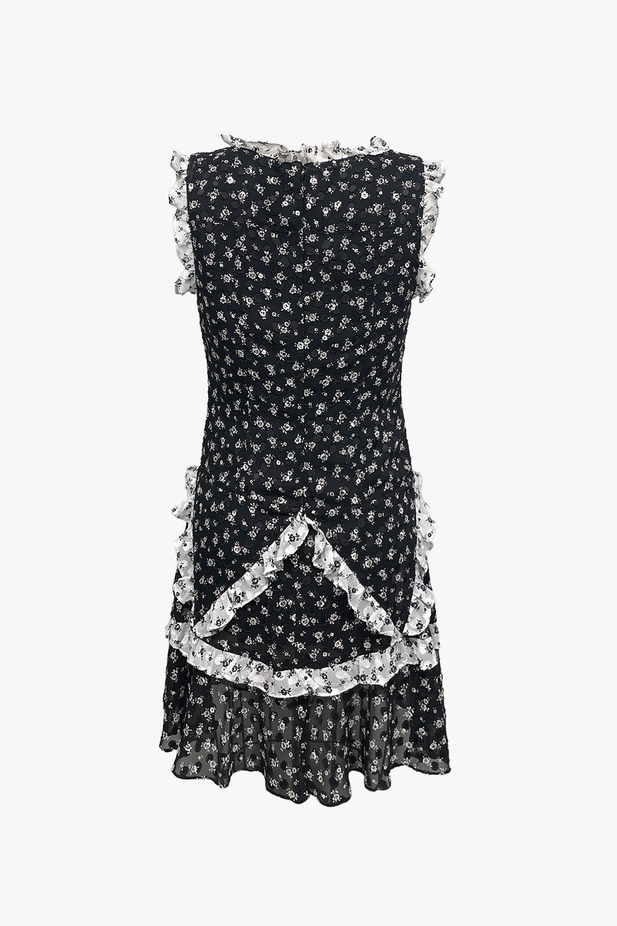 Ditsy Dot Chiffon Ruffle Dress | Anna Sui