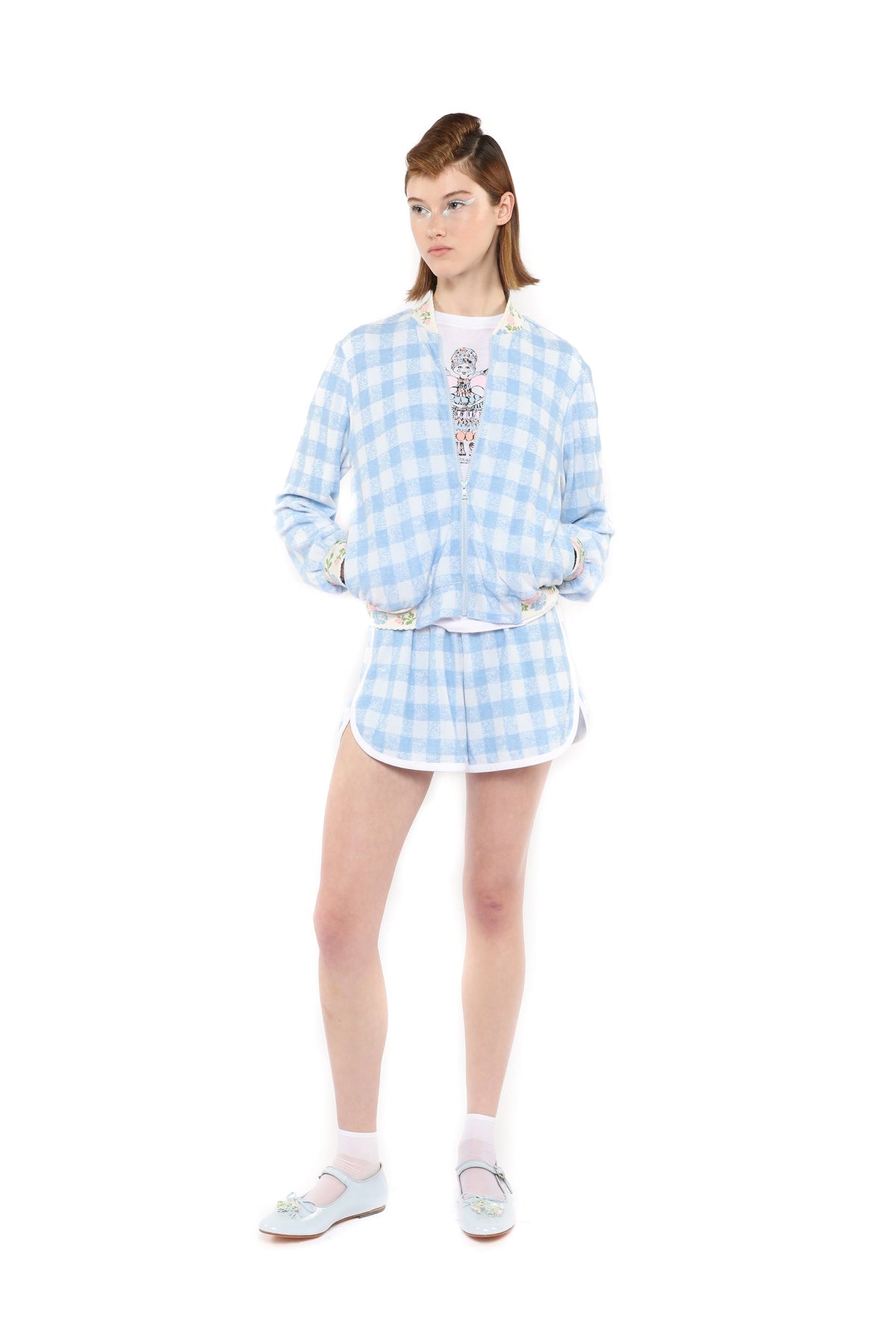 Gingham Terry Shorts | Anna Sui