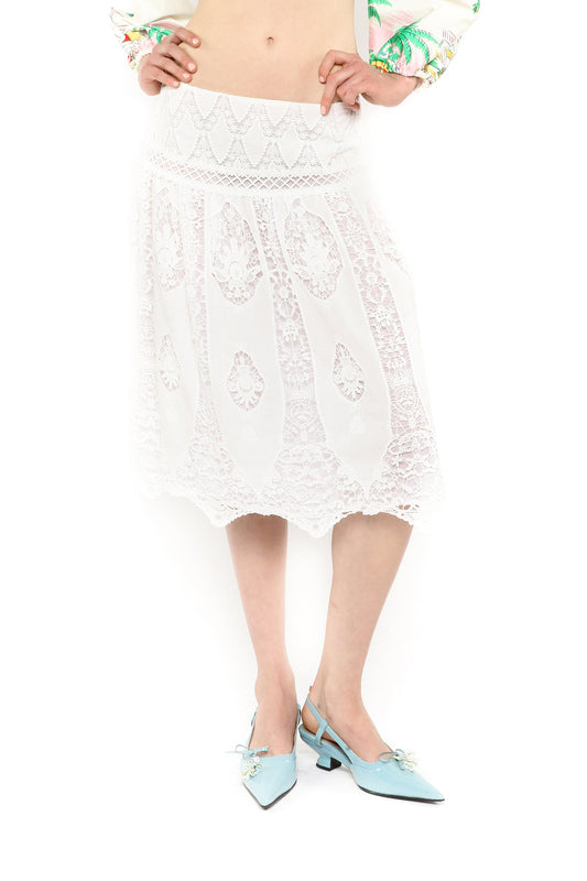 Applique Lace Combo Skirt | Anna Sui