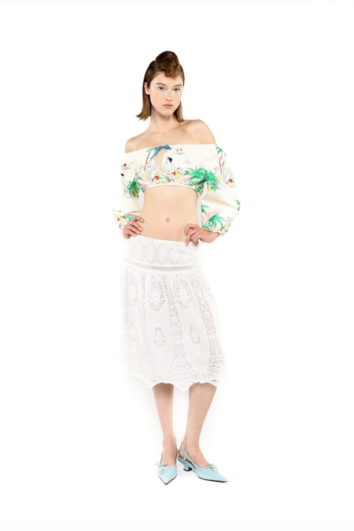 Applique Lace Combo Skirt | Anna Sui