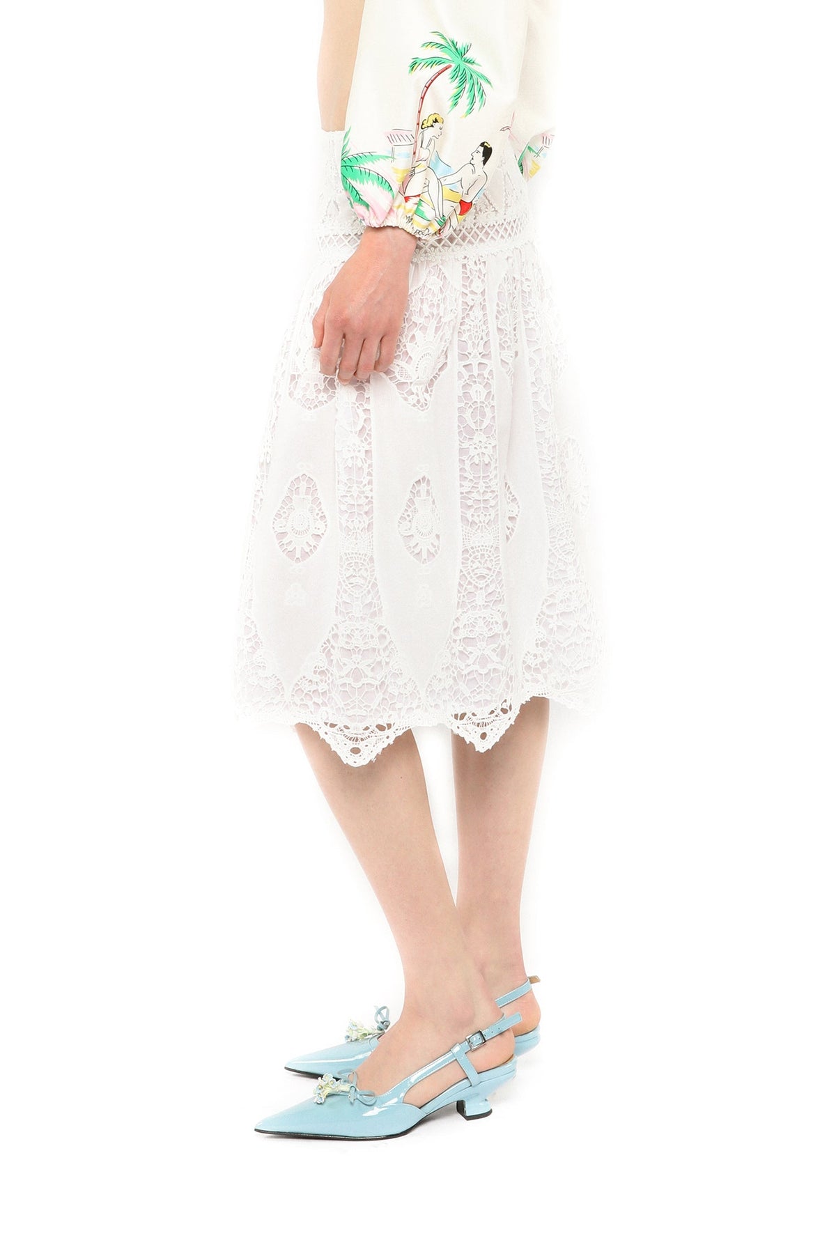 Applique Lace Combo Skirt | Anna Sui