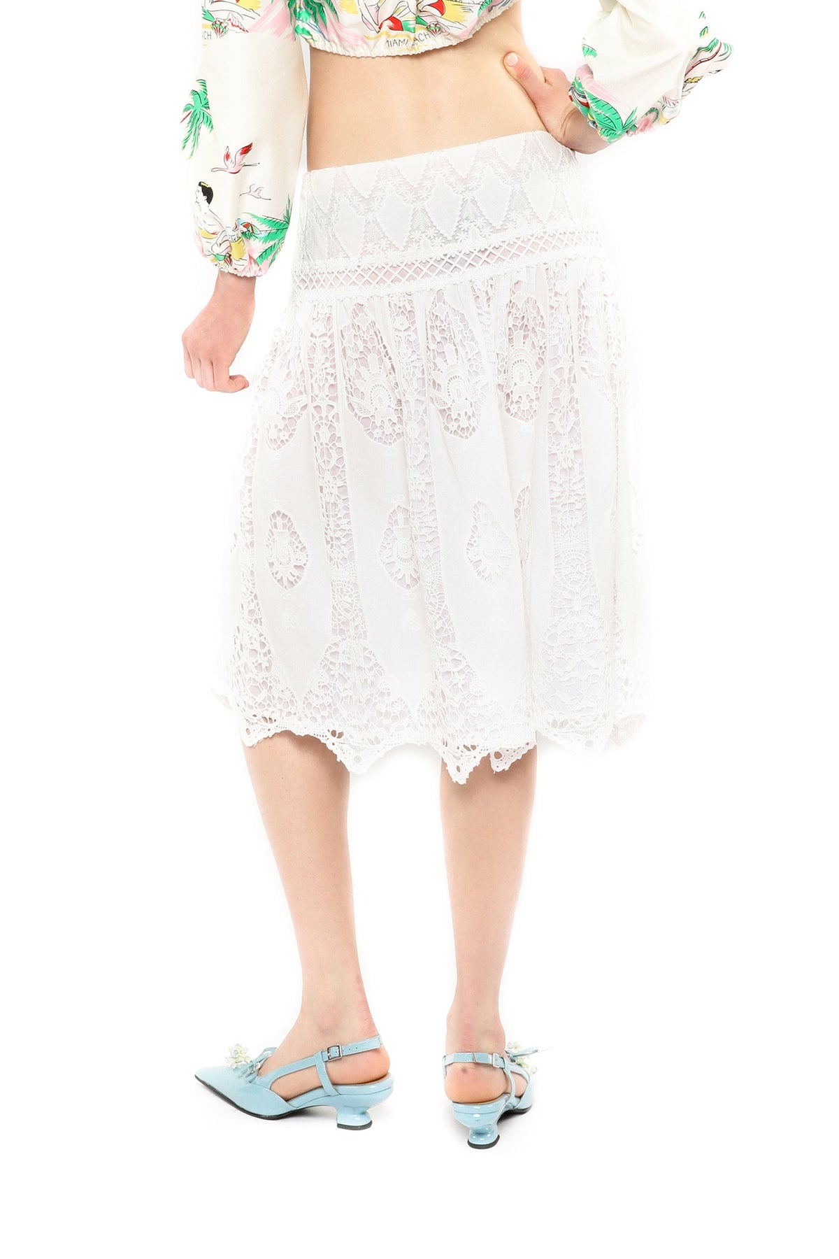 Applique Lace Combo Skirt | Anna Sui