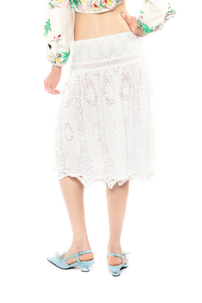 Applique Lace Combo Skirt | Anna Sui