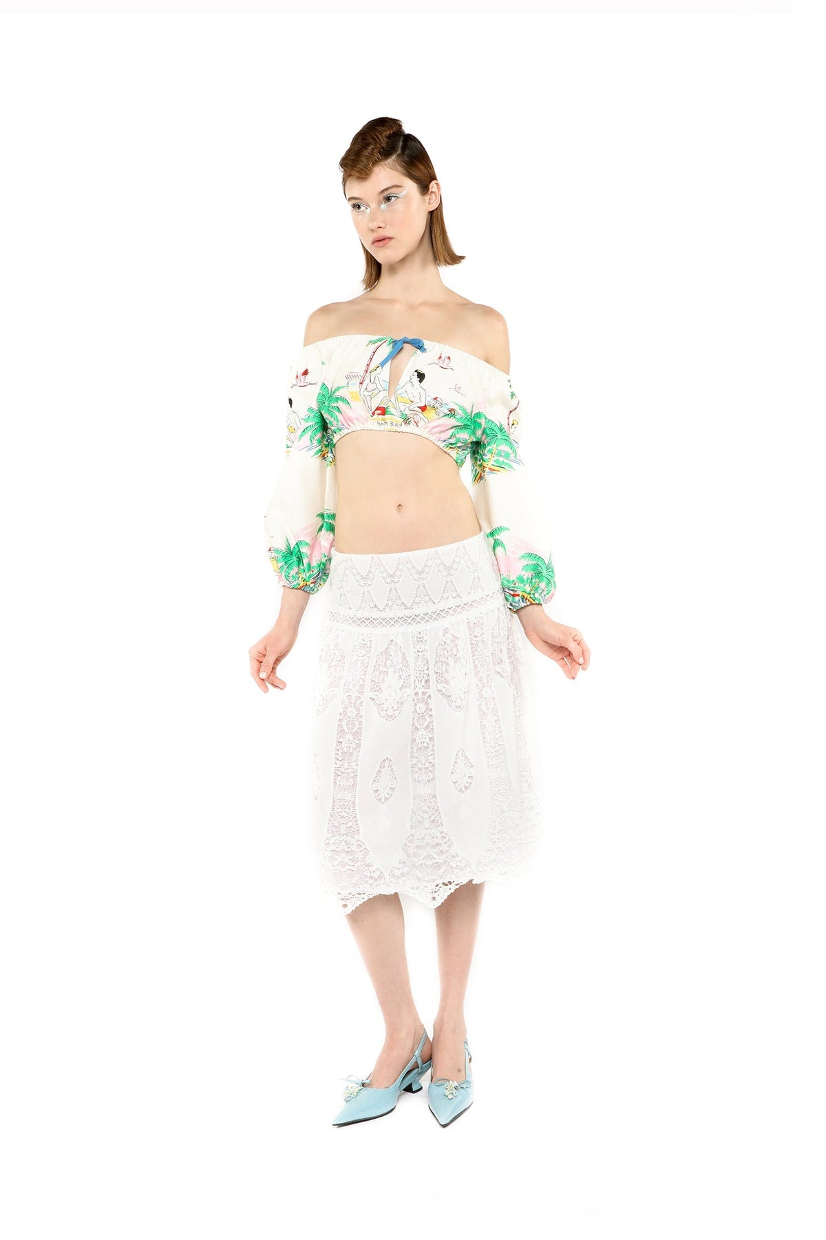 Applique Lace Combo Skirt | Anna Sui