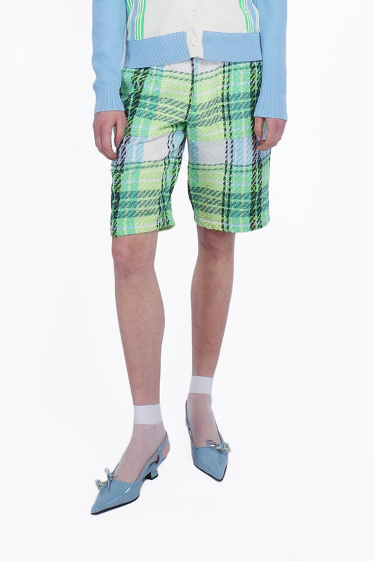 Capri Plaid Bermuda Shorts | Anna Sui